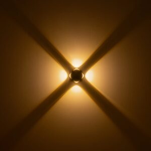 GLOBOSTAR® VEGA 60673 Μοντέρνο Φωτιστικό Τοίχου – Απλίκα LED 12W 1500lm 30° AC 220-240V Αδιάβροχο IP65 Θερμό Λευκό 2700K – Bridgelux COB Chip & TÜV SÜD Driver – Μαύρο Ματ – Μ10 x Π7.5 x Υ10cm – 5 Χρόνια Εγγύηση