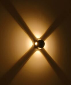 GLOBOSTAR® VEGA 60673 Μοντέρνο Φωτιστικό Τοίχου – Απλίκα LED 12W 1500lm 30° AC 220-240V Αδιάβροχο IP65 Θερμό Λευκό 2700K – Bridgelux COB Chip & TÜV SÜD Driver – Μαύρο Ματ – Μ10 x Π7.5 x Υ10cm – 5 Χρόνια Εγγύηση