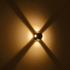 GLOBOSTAR® VEGA 60673 Μοντέρνο Φωτιστικό Τοίχου – Απλίκα LED 12W 1500lm 30° AC 220-240V Αδιάβροχο IP65 Θερμό Λευκό 2700K – Bridgelux COB Chip & TÜV SÜD Driver – Μαύρο Ματ – Μ10 x Π7.5 x Υ10cm – 5 Χρόνια Εγγύηση