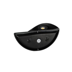 GLOBOSTAR® SELENE 60674 Μοντέρνο Φωτιστικό Τοίχου – Απλίκα LED 5W 625lm 90° AC 220-240V Αδιάβροχο IP65 Θερμό Λευκό 2700K – Bridgelux COB Chip & TÜV SÜD Driver – Μαύρο Ματ – Μ20 x Π9 x Υ12cm – 5 Χρόνια Εγγύηση