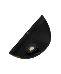 GLOBOSTAR® SELENE 60674 Μοντέρνο Φωτιστικό Τοίχου – Απλίκα LED 5W 625lm 90° AC 220-240V Αδιάβροχο IP65 Θερμό Λευκό 2700K – Bridgelux COB Chip & TÜV SÜD Driver – Μαύρο Ματ – Μ20 x Π9 x Υ12cm – 5 Χρόνια Εγγύηση