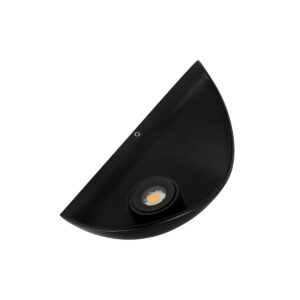 GLOBOSTAR® SELENE 60674 Μοντέρνο Φωτιστικό Τοίχου – Απλίκα LED 5W 625lm 90° AC 220-240V Αδιάβροχο IP65 Θερμό Λευκό 2700K – Bridgelux COB Chip & TÜV SÜD Driver – Μαύρο Ματ – Μ20 x Π9 x Υ12cm – 5 Χρόνια Εγγύηση