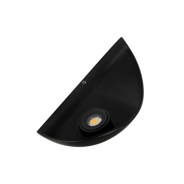GLOBOSTAR® SELENE 60674 Μοντέρνο Φωτιστικό Τοίχου – Απλίκα LED 5W 625lm 90° AC 220-240V Αδιάβροχο IP65 Θερμό Λευκό 2700K – Bridgelux COB Chip & TÜV SÜD Driver – Μαύρο Ματ – Μ20 x Π9 x Υ12cm – 5 Χρόνια Εγγύηση