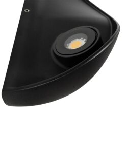 GLOBOSTAR® SELENE 60674 Μοντέρνο Φωτιστικό Τοίχου – Απλίκα LED 5W 625lm 90° AC 220-240V Αδιάβροχο IP65 Θερμό Λευκό 2700K – Bridgelux COB Chip & TÜV SÜD Driver – Μαύρο Ματ – Μ20 x Π9 x Υ12cm – 5 Χρόνια Εγγύηση