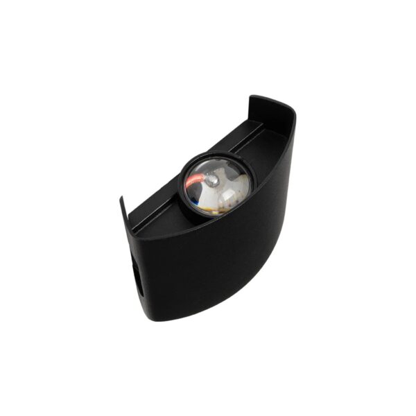 GLOBOSTAR® SIXOAD 60676 Μοντέρνο Φωτιστικό Τοίχου – Απλίκα LED 4W 500lm 30° AC 220-240V Αδιάβροχο IP65 Θερμό Λευκό 2700K – CREE XPE Chip & TÜV SÜD Driver – Μαύρο Ματ – Μ8.5 x Π3.5 x Υ8cm – 5 Χρόνια Εγγύηση