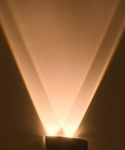 GLOBOSTAR® SIXOAD 60677 Μοντέρνο Φωτιστικό Τοίχου – Απλίκα LED 8W 1000lm 30° AC 220-240V Αδιάβροχο IP65 Θερμό Λευκό 2700K – CREE XPE Chip & TÜV SÜD Driver – Μαύρο Ματ – Μ12 x Π4 x Υ8cm – 5 Χρόνια Εγγύηση