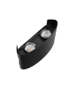 GLOBOSTAR® SIXOAD 60677 Μοντέρνο Φωτιστικό Τοίχου – Απλίκα LED 8W 1000lm 30° AC 220-240V Αδιάβροχο IP65 Θερμό Λευκό 2700K – CREE XPE Chip & TÜV SÜD Driver – Μαύρο Ματ – Μ12 x Π4 x Υ8cm – 5 Χρόνια Εγγύηση