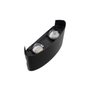 GLOBOSTAR® SIXOAD 60677 Μοντέρνο Φωτιστικό Τοίχου – Απλίκα LED 8W 1000lm 30° AC 220-240V Αδιάβροχο IP65 Θερμό Λευκό 2700K – CREE XPE Chip & TÜV SÜD Driver – Μαύρο Ματ – Μ12 x Π4 x Υ8cm – 5 Χρόνια Εγγύηση