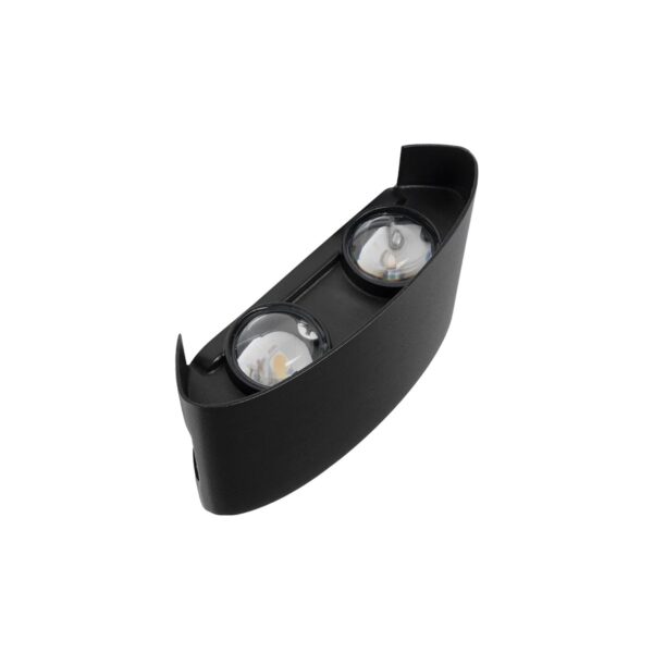 GLOBOSTAR® SIXOAD 60677 Μοντέρνο Φωτιστικό Τοίχου – Απλίκα LED 8W 1000lm 30° AC 220-240V Αδιάβροχο IP65 Θερμό Λευκό 2700K – CREE XPE Chip & TÜV SÜD Driver – Μαύρο Ματ – Μ12 x Π4 x Υ8cm – 5 Χρόνια Εγγύηση