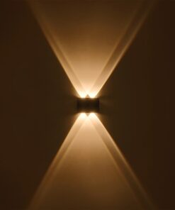 GLOBOSTAR® SIXOAD 60677 Μοντέρνο Φωτιστικό Τοίχου – Απλίκα LED 8W 1000lm 30° AC 220-240V Αδιάβροχο IP65 Θερμό Λευκό 2700K – CREE XPE Chip & TÜV SÜD Driver – Μαύρο Ματ – Μ12 x Π4 x Υ8cm – 5 Χρόνια Εγγύηση