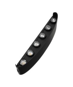 GLOBOSTAR® SIXOAD 60678 Μοντέρνο Φωτιστικό Τοίχου – Απλίκα LED 24W 3000lm 30° AC 220-240V Αδιάβροχο IP65 Θερμό Λευκό 2700K – CREE XPE Chip & TÜV SÜD Driver – Μαύρο Ματ – Μ32 x Π5.5 x Υ8cm – 5 Χρόνια Εγγύηση