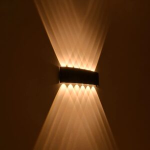 GLOBOSTAR® SIXOAD 60678 Μοντέρνο Φωτιστικό Τοίχου – Απλίκα LED 24W 3000lm 30° AC 220-240V Αδιάβροχο IP65 Θερμό Λευκό 2700K – CREE XPE Chip & TÜV SÜD Driver – Μαύρο Ματ – Μ32 x Π5.5 x Υ8cm – 5 Χρόνια Εγγύηση
