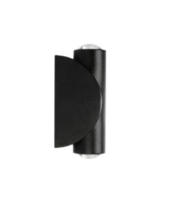 GLOBOSTAR® ARC 60679 Μοντέρνο Φωτιστικό Τοίχου – Απλίκα LED 4W 500lm 30° AC 220-240V Αδιάβροχο IP65 Θερμό Λευκό 2700K – CREE XPE Chip & TÜV SÜD Driver – Μαύρο Ματ – Μ3.5 x Π4.8 x Υ11.5cm – 5 Χρόνια Εγγύηση