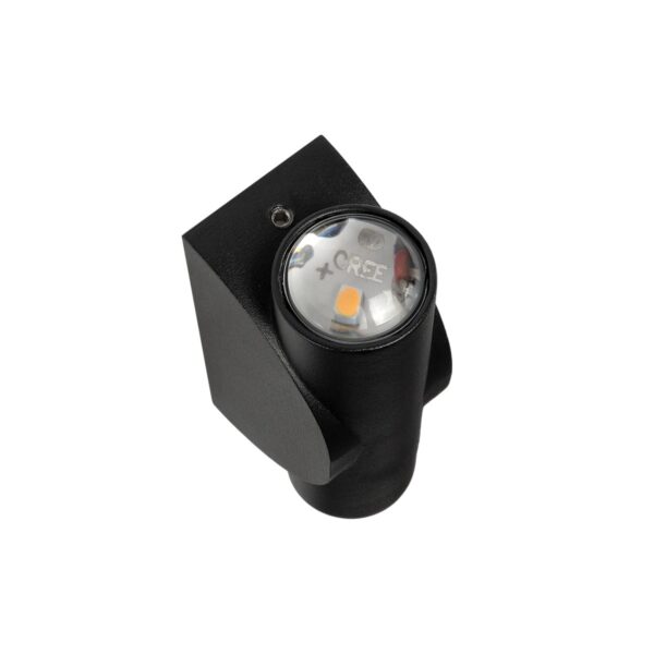 GLOBOSTAR® ARC 60679 Μοντέρνο Φωτιστικό Τοίχου – Απλίκα LED 4W 500lm 30° AC 220-240V Αδιάβροχο IP65 Θερμό Λευκό 2700K – CREE XPE Chip & TÜV SÜD Driver – Μαύρο Ματ – Μ3.5 x Π4.8 x Υ11.5cm – 5 Χρόνια Εγγύηση