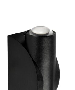 GLOBOSTAR® ARC 60679 Μοντέρνο Φωτιστικό Τοίχου – Απλίκα LED 4W 500lm 30° AC 220-240V Αδιάβροχο IP65 Θερμό Λευκό 2700K – CREE XPE Chip & TÜV SÜD Driver – Μαύρο Ματ – Μ3.5 x Π4.8 x Υ11.5cm – 5 Χρόνια Εγγύηση