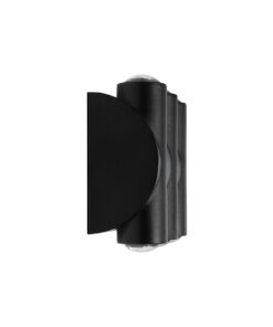 GLOBOSTAR® ARC 60680 Μοντέρνο Φωτιστικό Τοίχου – Απλίκα LED 12W 1500lm 30° AC 220-240V Αδιάβροχο IP65 Θερμό Λευκό 2700K – CREE XPE Chip & TÜV SÜD Driver – Μαύρο Ματ – Μ14 x Π4.8 x Υ11.5cm – 5 Χρόνια Εγγύηση