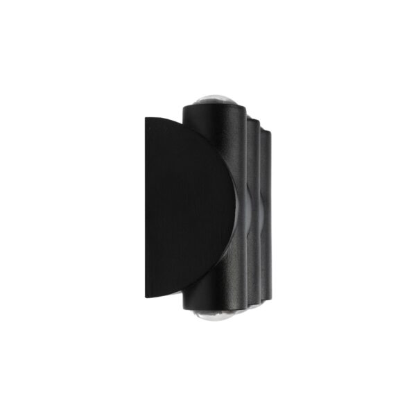 GLOBOSTAR® ARC 60680 Μοντέρνο Φωτιστικό Τοίχου – Απλίκα LED 12W 1500lm 30° AC 220-240V Αδιάβροχο IP65 Θερμό Λευκό 2700K – CREE XPE Chip & TÜV SÜD Driver – Μαύρο Ματ – Μ14 x Π4.8 x Υ11.5cm – 5 Χρόνια Εγγύηση