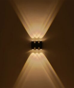 GLOBOSTAR® ARC 60680 Μοντέρνο Φωτιστικό Τοίχου – Απλίκα LED 12W 1500lm 30° AC 220-240V Αδιάβροχο IP65 Θερμό Λευκό 2700K – CREE XPE Chip & TÜV SÜD Driver – Μαύρο Ματ – Μ14 x Π4.8 x Υ11.5cm – 5 Χρόνια Εγγύηση