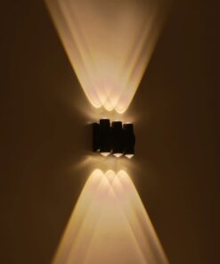 GLOBOSTAR® ARC 60680 Μοντέρνο Φωτιστικό Τοίχου – Απλίκα LED 12W 1500lm 30° AC 220-240V Αδιάβροχο IP65 Θερμό Λευκό 2700K – CREE XPE Chip & TÜV SÜD Driver – Μαύρο Ματ – Μ14 x Π4.8 x Υ11.5cm – 5 Χρόνια Εγγύηση