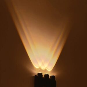 GLOBOSTAR® ARC 60680 Μοντέρνο Φωτιστικό Τοίχου – Απλίκα LED 12W 1500lm 30° AC 220-240V Αδιάβροχο IP65 Θερμό Λευκό 2700K – CREE XPE Chip & TÜV SÜD Driver – Μαύρο Ματ – Μ14 x Π4.8 x Υ11.5cm – 5 Χρόνια Εγγύηση
