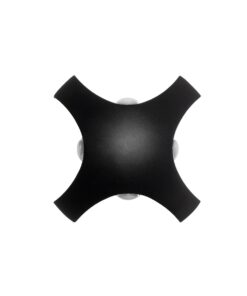 GLOBOSTAR® SPARK 60683 Μοντέρνο Φωτιστικό Τοίχου – Απλίκα LED 8W 1000lm 30° AC 220-240V Αδιάβροχο IP65 Θερμό Λευκό 2700K – CREE XPE Chip & TÜV SÜD Driver – Μαύρο Ματ – Μ14.5 x Π5 x Υ14.5cm – 5 Χρόνια Εγγύηση