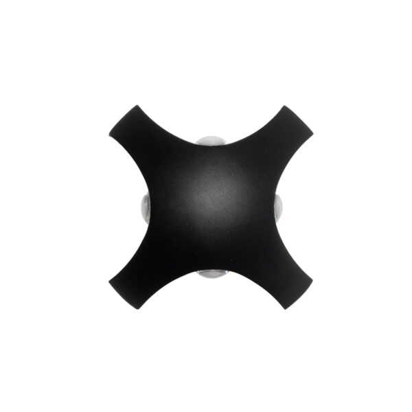 GLOBOSTAR® SPARK 60683 Μοντέρνο Φωτιστικό Τοίχου – Απλίκα LED 8W 1000lm 30° AC 220-240V Αδιάβροχο IP65 Θερμό Λευκό 2700K – CREE XPE Chip & TÜV SÜD Driver – Μαύρο Ματ – Μ14.5 x Π5 x Υ14.5cm – 5 Χρόνια Εγγύηση