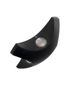 GLOBOSTAR® SPARK 60683 Μοντέρνο Φωτιστικό Τοίχου – Απλίκα LED 8W 1000lm 30° AC 220-240V Αδιάβροχο IP65 Θερμό Λευκό 2700K – CREE XPE Chip & TÜV SÜD Driver – Μαύρο Ματ – Μ14.5 x Π5 x Υ14.5cm – 5 Χρόνια Εγγύηση