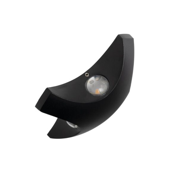 GLOBOSTAR® SPARK 60683 Μοντέρνο Φωτιστικό Τοίχου – Απλίκα LED 8W 1000lm 30° AC 220-240V Αδιάβροχο IP65 Θερμό Λευκό 2700K – CREE XPE Chip & TÜV SÜD Driver – Μαύρο Ματ – Μ14.5 x Π5 x Υ14.5cm – 5 Χρόνια Εγγύηση