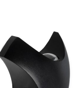 GLOBOSTAR® SPARK 60683 Μοντέρνο Φωτιστικό Τοίχου – Απλίκα LED 8W 1000lm 30° AC 220-240V Αδιάβροχο IP65 Θερμό Λευκό 2700K – CREE XPE Chip & TÜV SÜD Driver – Μαύρο Ματ – Μ14.5 x Π5 x Υ14.5cm – 5 Χρόνια Εγγύηση