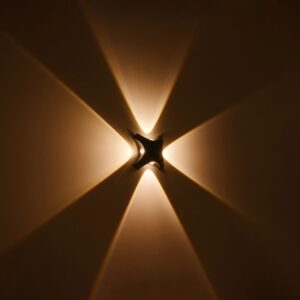 GLOBOSTAR® SPARK 60683 Μοντέρνο Φωτιστικό Τοίχου – Απλίκα LED 8W 1000lm 30° AC 220-240V Αδιάβροχο IP65 Θερμό Λευκό 2700K – CREE XPE Chip & TÜV SÜD Driver – Μαύρο Ματ – Μ14.5 x Π5 x Υ14.5cm – 5 Χρόνια Εγγύηση