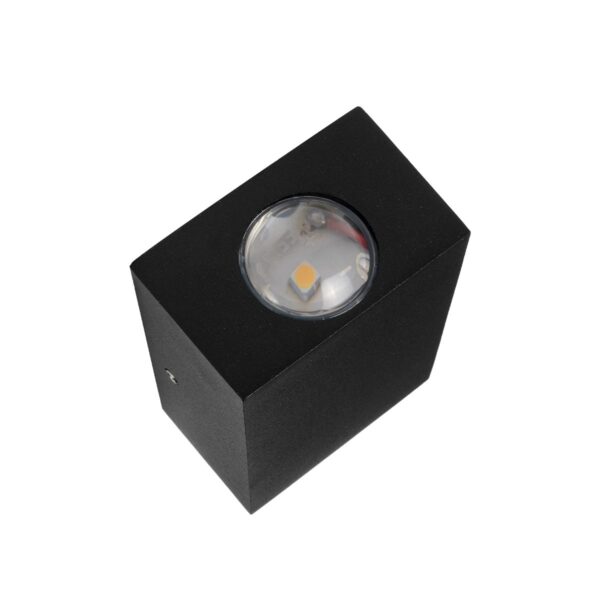 GLOBOSTAR® HIKARI 60685 Μοντέρνο Φωτιστικό Τοίχου – Απλίκα LED 4W 500lm 30° AC 220-240V Αδιάβροχο IP65 Θερμό Λευκό 2700K – CREE XPE Chip & TÜV SÜD Driver – Μαύρο Ματ – Μ6 x Π4 x Υ10.5cm – 5 Χρόνια Εγγύηση