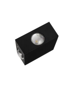 GLOBOSTAR® HIKARI 60686 Μοντέρνο Φωτιστικό Τοίχου – Απλίκα LED 8W 1000lm 30° AC 220-240V Αδιάβροχο IP65 Θερμό Λευκό 2700K – CREE XPE Chip & TÜV SÜD Driver – Μαύρο Ματ – Μ9 x Π4 x Υ9cm – 5 Χρόνια Εγγύηση