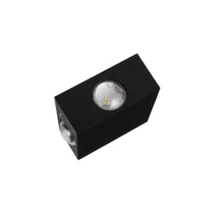 GLOBOSTAR® HIKARI 60686 Μοντέρνο Φωτιστικό Τοίχου – Απλίκα LED 8W 1000lm 30° AC 220-240V Αδιάβροχο IP65 Θερμό Λευκό 2700K – CREE XPE Chip & TÜV SÜD Driver – Μαύρο Ματ – Μ9 x Π4 x Υ9cm – 5 Χρόνια Εγγύηση