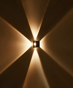 GLOBOSTAR® HIKARI 60686 Μοντέρνο Φωτιστικό Τοίχου – Απλίκα LED 8W 1000lm 30° AC 220-240V Αδιάβροχο IP65 Θερμό Λευκό 2700K – CREE XPE Chip & TÜV SÜD Driver – Μαύρο Ματ – Μ9 x Π4 x Υ9cm – 5 Χρόνια Εγγύηση