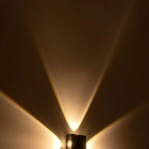 GLOBOSTAR® HIKARI 60686 Μοντέρνο Φωτιστικό Τοίχου – Απλίκα LED 8W 1000lm 30° AC 220-240V Αδιάβροχο IP65 Θερμό Λευκό 2700K – CREE XPE Chip & TÜV SÜD Driver – Μαύρο Ματ – Μ9 x Π4 x Υ9cm – 5 Χρόνια Εγγύηση