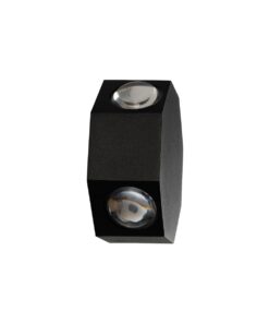 GLOBOSTAR® HIKARI 60687 Μοντέρνο Φωτιστικό Τοίχου – Απλίκα LED 8W 1000lm 30° AC 220-240V Αδιάβροχο IP65 Θερμό Λευκό 2700K – CREE XPE Chip & TÜV SÜD Driver – Μαύρο Ματ – Μ10 x Π4 x Υ10cm – 5 Χρόνια Εγγύηση