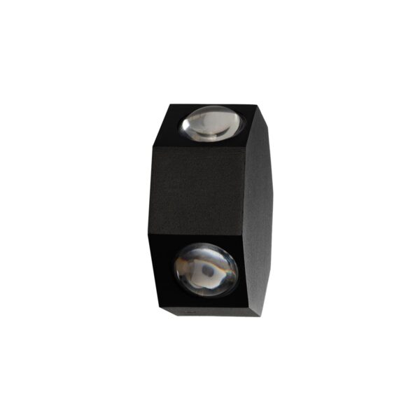 GLOBOSTAR® HIKARI 60687 Μοντέρνο Φωτιστικό Τοίχου – Απλίκα LED 8W 1000lm 30° AC 220-240V Αδιάβροχο IP65 Θερμό Λευκό 2700K – CREE XPE Chip & TÜV SÜD Driver – Μαύρο Ματ – Μ10 x Π4 x Υ10cm – 5 Χρόνια Εγγύηση