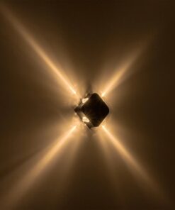 GLOBOSTAR® LUZ 60688 Μοντέρνο Φωτιστικό Τοίχου – Απλίκα LED 8W 1000lm 10° AC 220-240V Αδιάβροχο IP65 Θερμό Λευκό 2700K – CREE XPE Chip & TÜV SÜD Driver – Μαύρο Ματ – Μ13.5 x Π4.5 x Υ13.5cm – 5 Χρόνια Εγγύηση