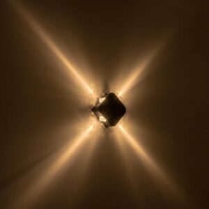GLOBOSTAR® LUZ 60688 Μοντέρνο Φωτιστικό Τοίχου – Απλίκα LED 8W 1000lm 10° AC 220-240V Αδιάβροχο IP65 Θερμό Λευκό 2700K – CREE XPE Chip & TÜV SÜD Driver – Μαύρο Ματ – Μ13.5 x Π4.5 x Υ13.5cm – 5 Χρόνια Εγγύηση