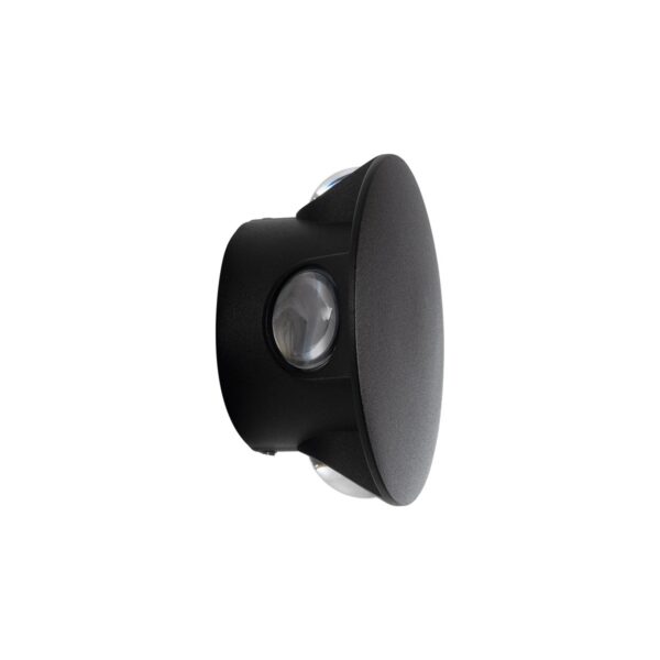 GLOBOSTAR® SOL 60689 Μοντέρνο Φωτιστικό Τοίχου – Απλίκα LED 8W 1000lm 30° AC 220-240V Αδιάβροχο IP65 Θερμό Λευκό 2700K – CREE XPE Chip & TÜV SÜD Driver – Μαύρο Ματ – Μ10 x Π5 x Υ10cm – 5 Χρόνια Εγγύηση