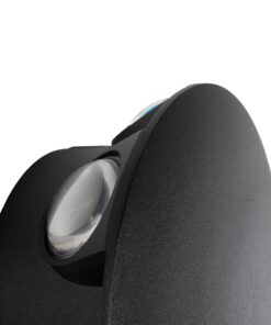 GLOBOSTAR® SOL 60690 Μοντέρνο Φωτιστικό Τοίχου – Απλίκα LED 12W 1500lm 30° AC 220-240V Αδιάβροχο IP65 Θερμό Λευκό 2700K – CREE XPE Chip & TÜV SÜD Driver – Μαύρο Ματ – Μ12 x Π5.5 x Υ12cm – 5 Χρόνια Εγγύηση