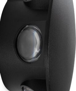 GLOBOSTAR® SOL 60690 Μοντέρνο Φωτιστικό Τοίχου – Απλίκα LED 12W 1500lm 30° AC 220-240V Αδιάβροχο IP65 Θερμό Λευκό 2700K – CREE XPE Chip & TÜV SÜD Driver – Μαύρο Ματ – Μ12 x Π5.5 x Υ12cm – 5 Χρόνια Εγγύηση