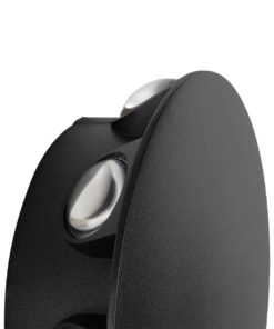 GLOBOSTAR® SOL 60796 Μοντέρνο Φωτιστικό Τοίχου – Απλίκα LED 16W 2000lm 30° AC 220-240V Αδιάβροχο IP65 Θερμό Λευκό 2700K – CREE XPE Chip & TÜV SÜD Driver – Μαύρο Ματ – Μ16 x Π5.5 x Υ16cm – 5 Χρόνια Εγγύηση