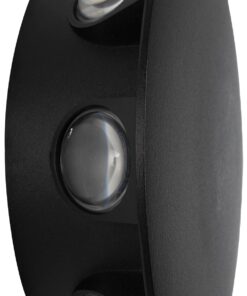 GLOBOSTAR® SOL 60796 Μοντέρνο Φωτιστικό Τοίχου – Απλίκα LED 16W 2000lm 30° AC 220-240V Αδιάβροχο IP65 Θερμό Λευκό 2700K – CREE XPE Chip & TÜV SÜD Driver – Μαύρο Ματ – Μ16 x Π5.5 x Υ16cm – 5 Χρόνια Εγγύηση