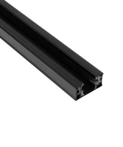 GLOBOSTAR® TRACKOLD-2PH 60875 Διφασική Ράγα 3 Καλωδίων 2L+1N για Σύστημα Ράγας Trackold-2PH AC 220-240V IP20 – Μαύρο Ματ – Μ100 x Π5 x Υ1cm