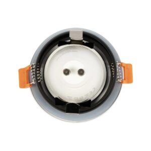 GLOBOSTAR® KAPA 60889 Χωνευτή Στρόγγυλη Βάση Σποτ Οροφής/Μπάνιου για Λάμπα MR16/GU10 Αδιάβροχο IP65 – Λευκό Αλουμίνιο & Λευκό Γυαλί – Φ8.5 x Υ4.2cm / Q7.5cm