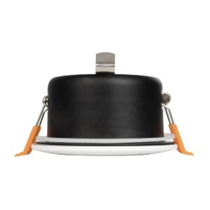 GLOBOSTAR® KAPA 60889 Χωνευτή Στρόγγυλη Βάση Σποτ Οροφής/Μπάνιου για Λάμπα MR16/GU10 Αδιάβροχο IP65 – Λευκό Αλουμίνιο & Λευκό Γυαλί – Φ8.5 x Υ4.2cm / Q7.5cm