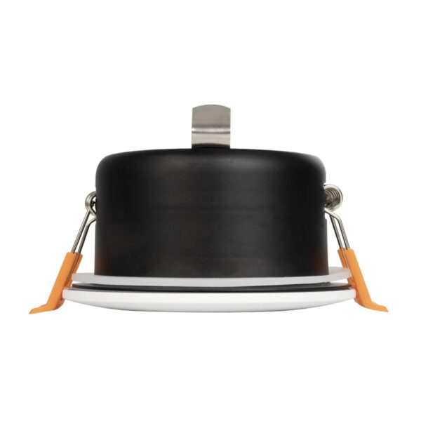 GLOBOSTAR® KAPA 60889 Χωνευτή Στρόγγυλη Βάση Σποτ Οροφής/Μπάνιου για Λάμπα MR16/GU10 Αδιάβροχο IP65 – Λευκό Αλουμίνιο & Λευκό Γυαλί – Φ8.5 x Υ4.2cm / Q7.5cm