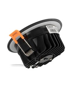 GLOBOSTAR® WATERA 60897 Χωνευτό Downlight Σποτ Panel Μπάνιου & WC LED 12W 1500lm 120° AC 220-240V Αδιάβροχο IP54 Ρυθμιζόμενο Λευκό CCT με Διακόπτη στο Σώμα 2700K/4500K/6000K Dimmable – Lumileds SMD Chip & TÜV SÜD Driver – Μαύρο Ματ – Μ10.8 x Π10.8 x Υ3.2cm / Q9cm – 3 Χρόνια Εγγύηση