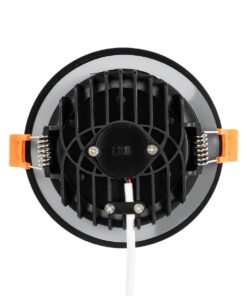 GLOBOSTAR® WATERA 60897 Χωνευτό Downlight Σποτ Panel Μπάνιου & WC LED 12W 1500lm 120° AC 220-240V Αδιάβροχο IP54 Ρυθμιζόμενο Λευκό CCT με Διακόπτη στο Σώμα 2700K/4500K/6000K Dimmable – Lumileds SMD Chip & TÜV SÜD Driver – Μαύρο Ματ – Μ10.8 x Π10.8 x Υ3.2cm / Q9cm – 3 Χρόνια Εγγύηση